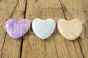 Three stone hearts