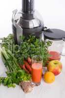 Freshly squeezed vegetable juices