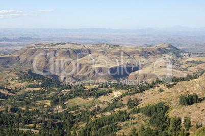 Landschaft von Amhara, Äthiopien, Afrika