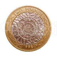 Retro look Two pounds coin