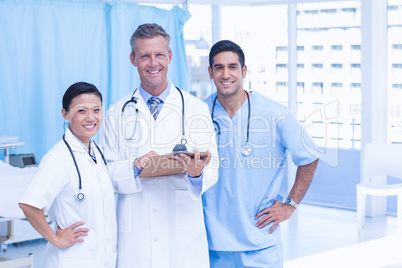 Portrait of confident doctors with arms crossed