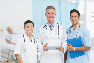 Portrait of confident doctors with arms crossed