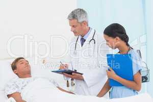 Doctor explaining report to patient