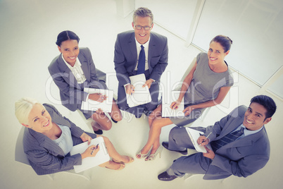 Business people in board room meeting