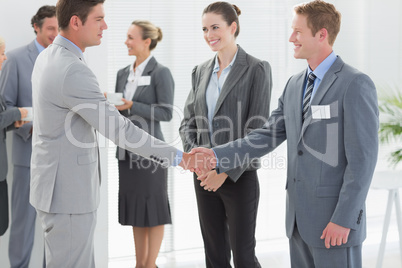 Business people shaking hands