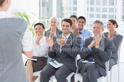 Business people listening during meting