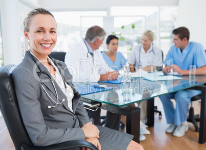 Team of doctors having a meeting