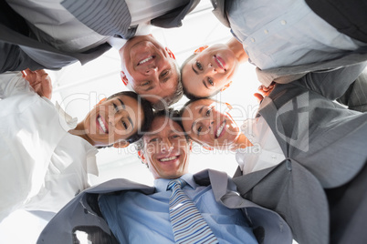 Business team standing in circle