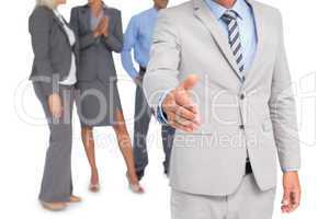 businessman offering handshake