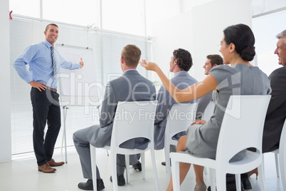 Business team during conference