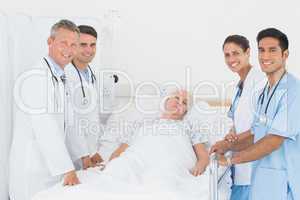 Doctor explaining report to female patient