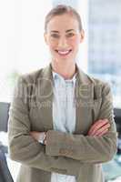 Beautiful businesswoman with arms crossed