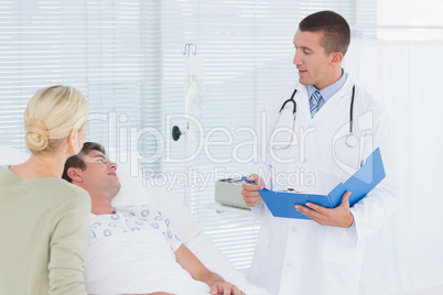 Doctor checking his patient