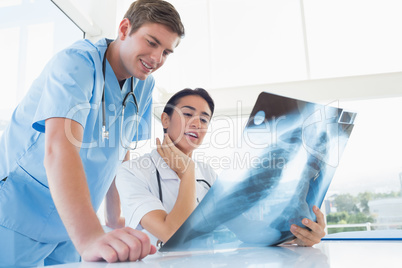 Doctors looking at X-ray