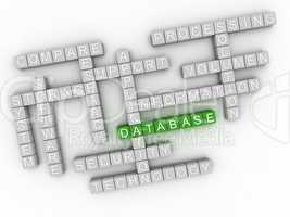 3d image Database  issues concept word cloud background