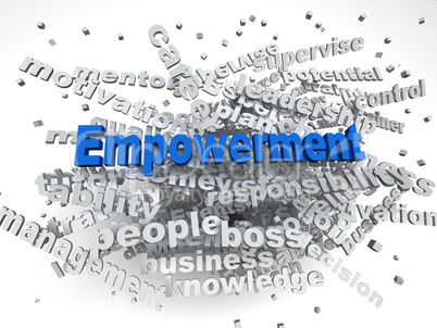 3d image Empowerment   issues concept word cloud background