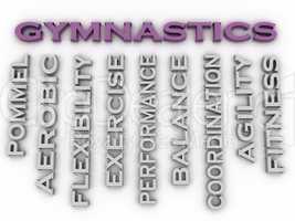 3d image Gymnastics  issues concept word cloud background