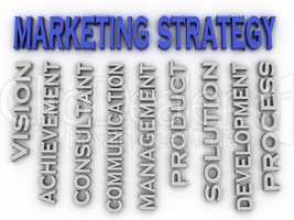 3d image marketing strategy  issues concept word cloud backgroun