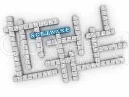 3d image Software  issues concept word cloud background