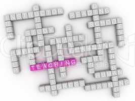 3d image Teaching  issues concept word cloud background