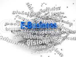 3d image E-Business   issues concept word cloud background