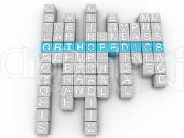 3d image Orthopedics  issues concept word cloud background