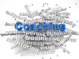 3d image Coaching  issues concept word cloud background