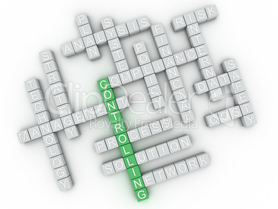 3d image Controlling  issues concept word cloud background