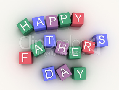 3d image Happy Fathers Days