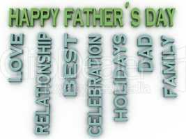 3d image Happy Fathers Days  issues concept word cloud backgro