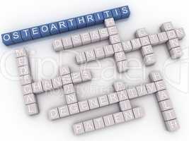 3d image Osteoarthritis  issues concept word cloud background