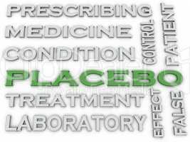 3d image placebo treatment   issues concept word cloud backgroun
