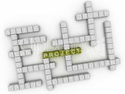 3d image Project  issues concept word cloud background