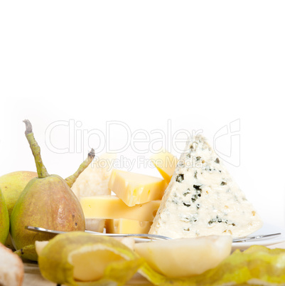 fresh pears and cheese