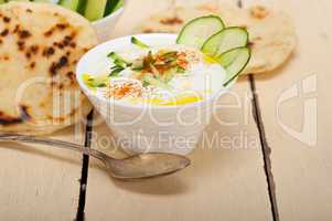 Arab middle east goat yogurt and cucumber salad