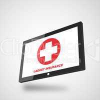 nsurance illustration with tablet computer