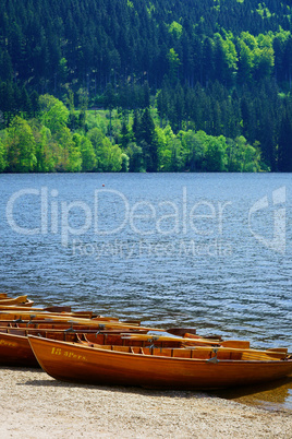 Rowboats on the banks of Lake Titisee