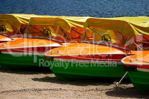 Detail view of a rowboat on the shore