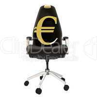 Office chair with ? sign