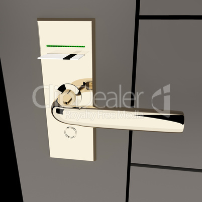 Door lock with magnetic card