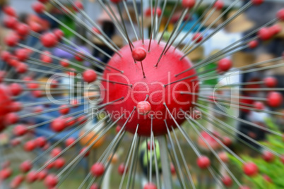 abstract background with red balls
