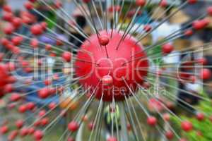abstract background with red balls