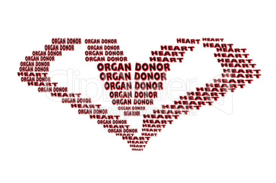 Organ Spender, Text in Herzform