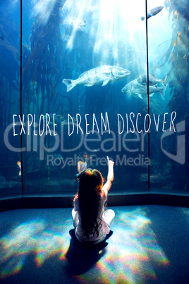 Composite image of explore, dream, discover