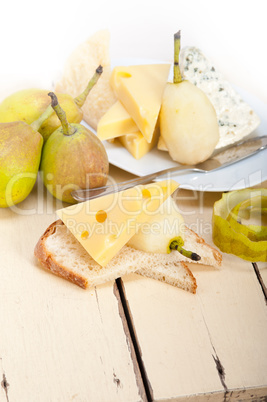 fresh pears and cheese