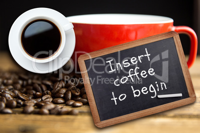 Composite image of white cup of coffee Composite image of white cup of coffee