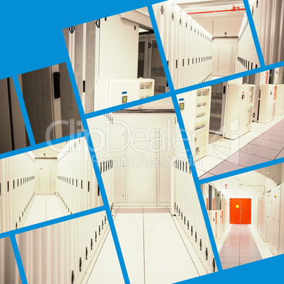 Composite image of data center