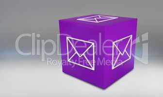 Composite image of email app cube