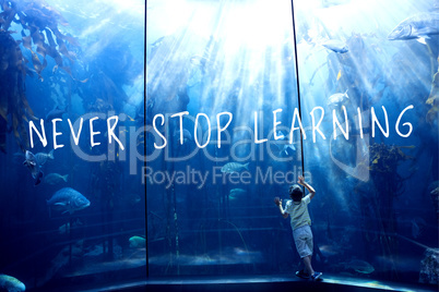 Composite image of never stop learning
