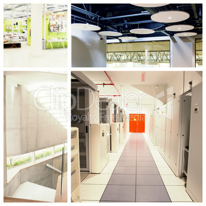 Composite image of data center